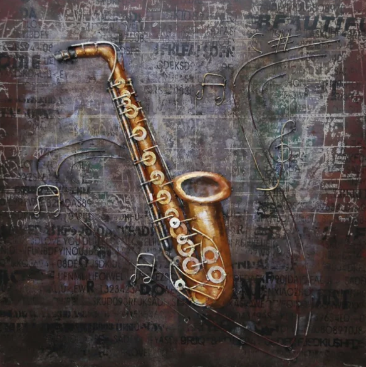 80x80 cm_saxofoon €79