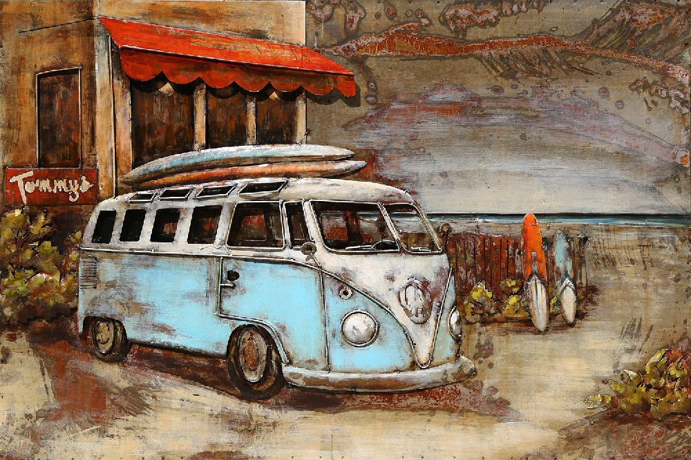 MD001132-80x120-cm VW busje beach €155